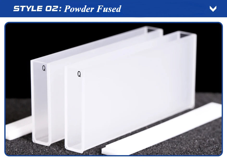 2 pcs Quartz Cuvette Cells100mm JGS1 for Spectrophotometer Lab | NEXACULE - UV Quart Cuvettes