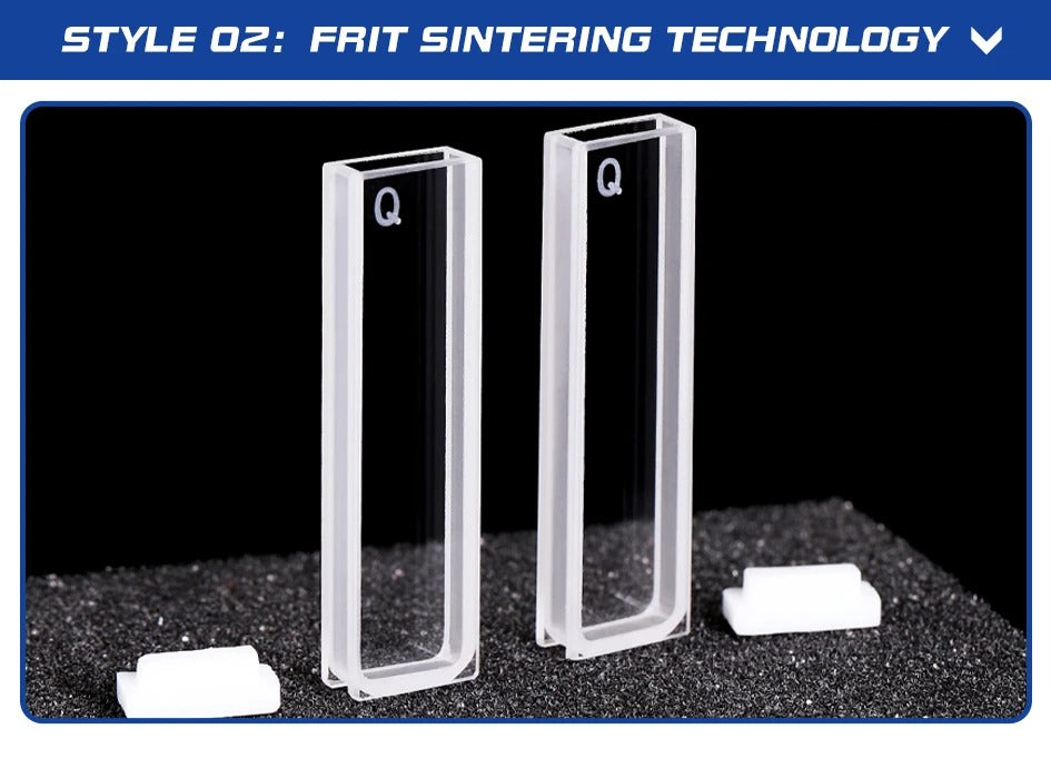 2pcs Quartz Cuvette Cells with Lid for Spectrophotometer Lab | NEXACULE - UV Quart Cuvettes