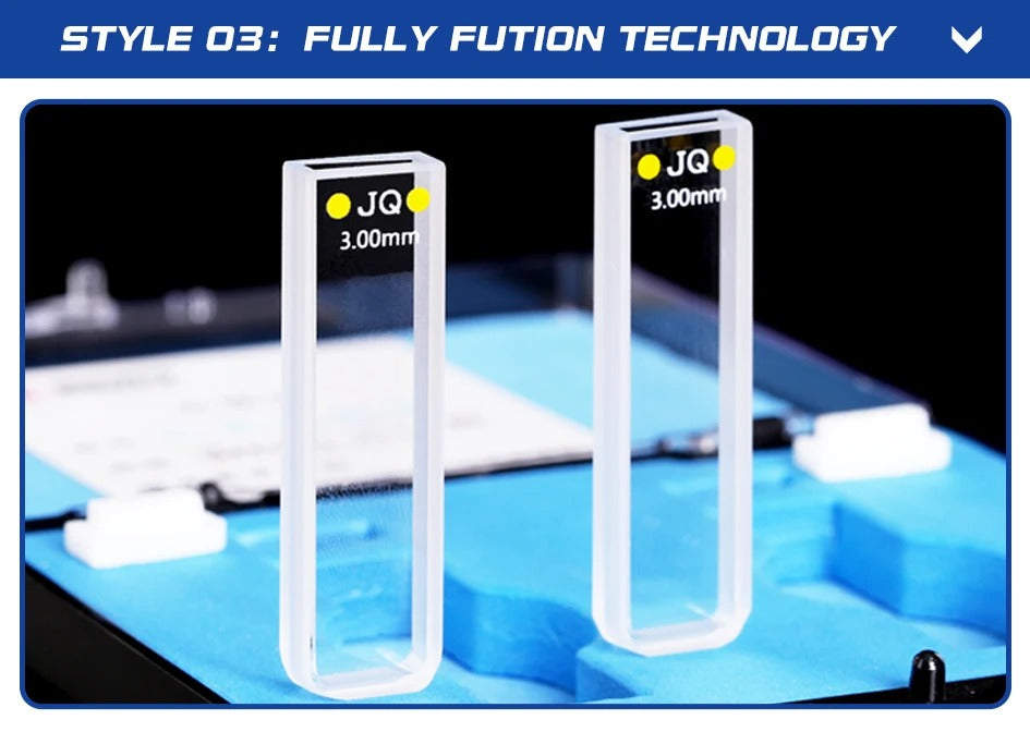 2pcs Quartz Cuvette Cells with Lid for Spectrophotometer Lab | NEXACULE - UV Quart Cuvettes