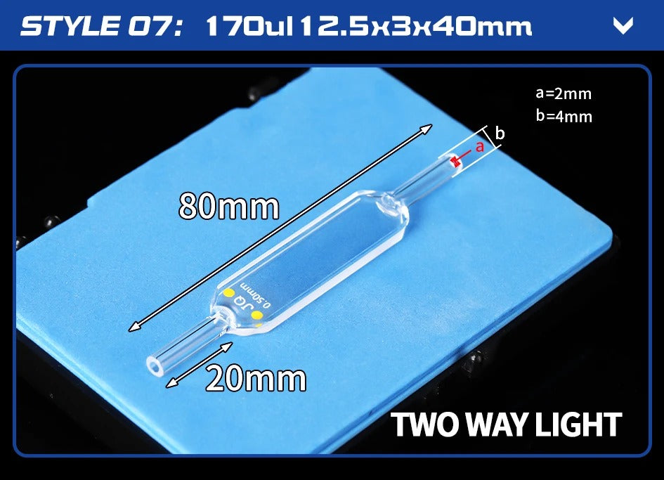 Quartz Flow Cuvette Variety of Styles Good Fluidity Complete| NEXACULE - Flow Cuvettes