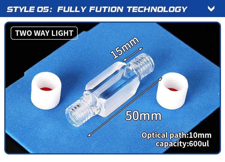 Quartz MicroFlow Cell Spiral Colorimetric Dish UV Transparent | NEXACULE - Flow Cuvettes
