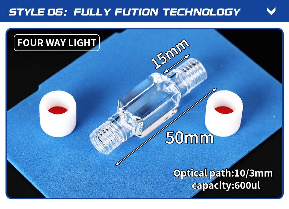 Quartz MicroFlow Cell Spiral Colorimetric Dish UV Transparent | NEXACULE - Flow Cuvettes