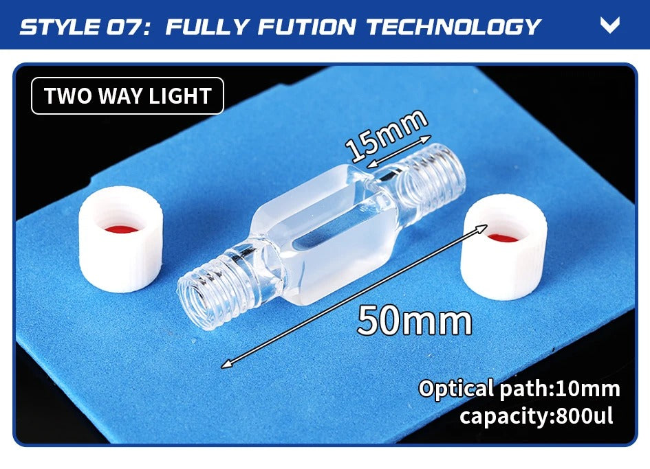 Quartz MicroFlow Cell Spiral Colorimetric Dish UV Transparent | NEXACULE - Flow Cuvettes