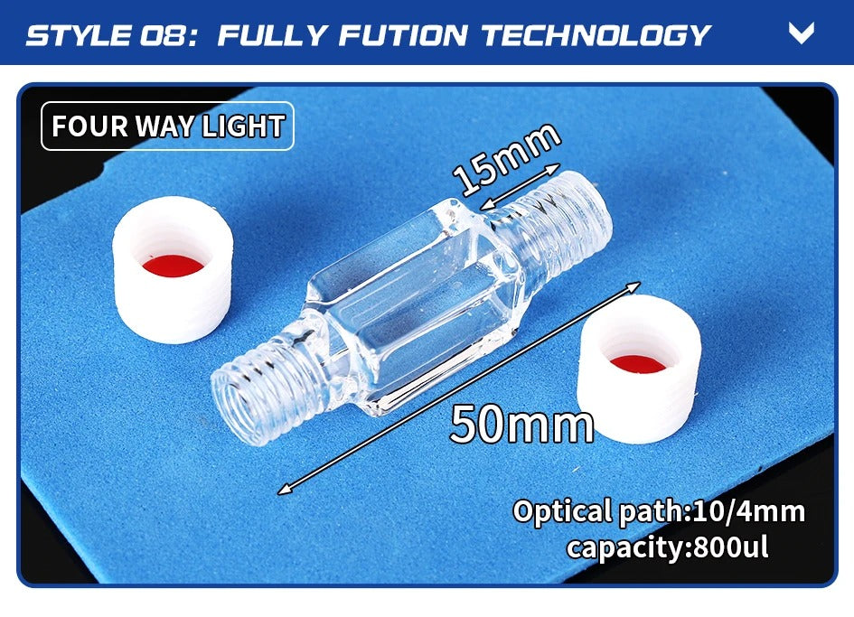Quartz MicroFlow Cell Spiral Colorimetric Dish UV Transparent | NEXACULE - Flow Cuvettes