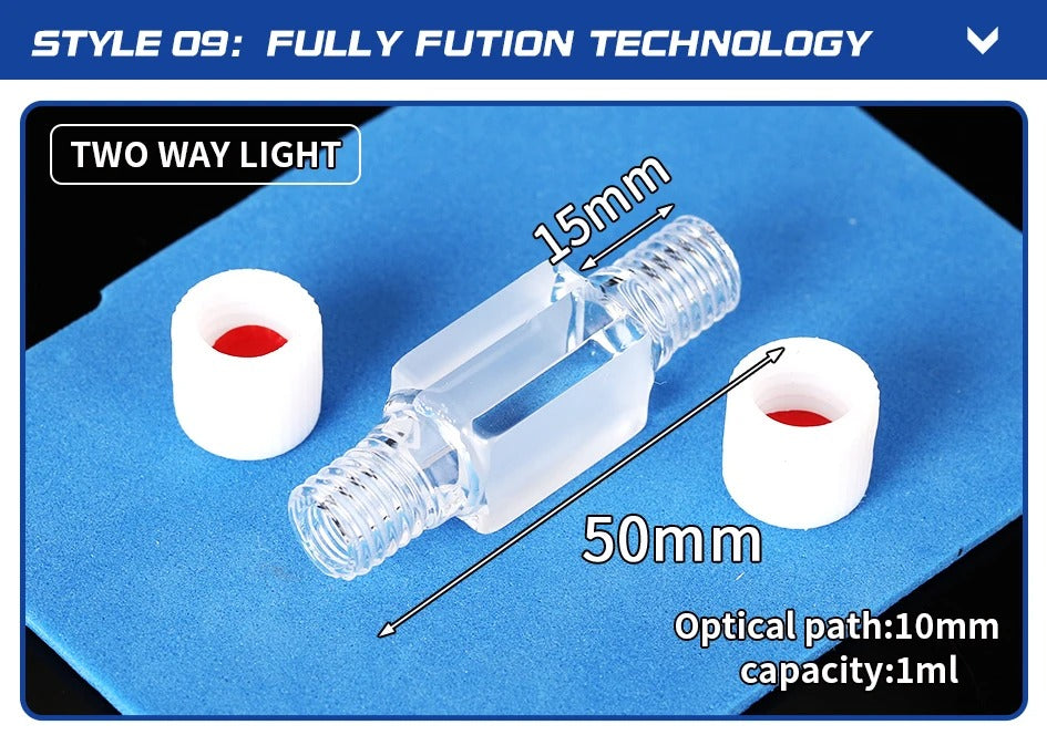 Quartz MicroFlow Cell Spiral Colorimetric Dish UV Transparent | NEXACULE - Flow Cuvettes