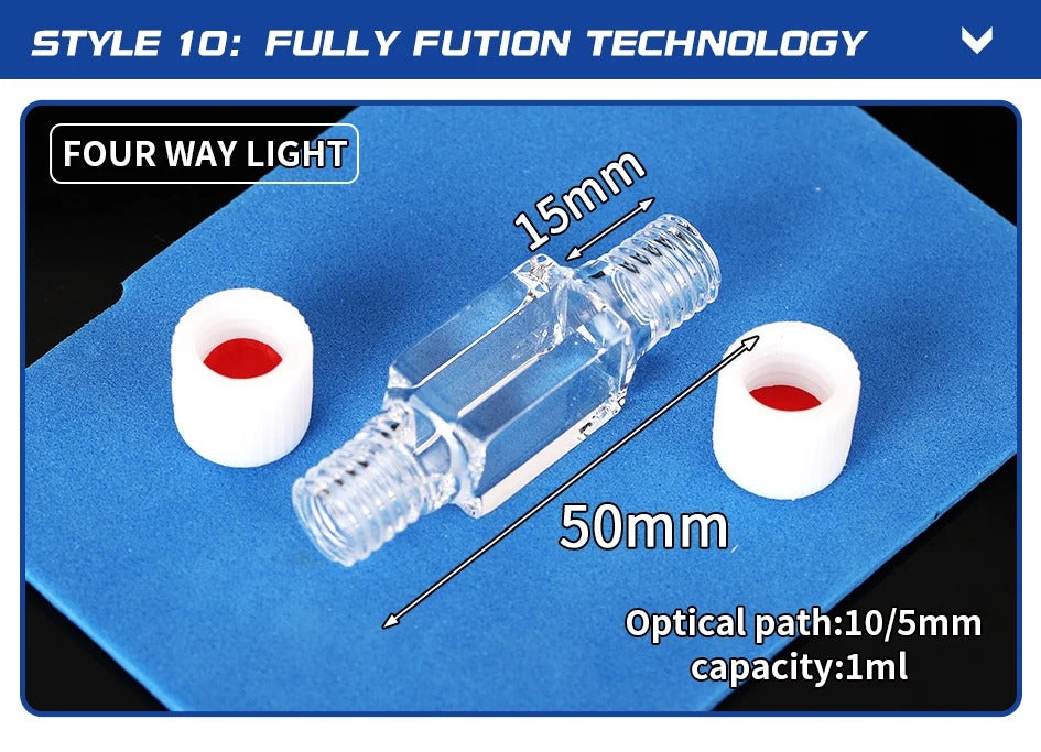 Quartz MicroFlow Cell Spiral Colorimetric Dish UV Transparent | NEXACULE - Flow Cuvettes