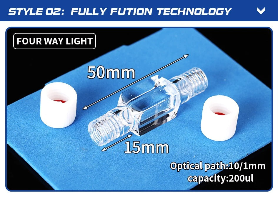 Quartz MicroFlow Cell Spiral Colorimetric Dish UV Transparent | NEXACULE - Flow Cuvettes
