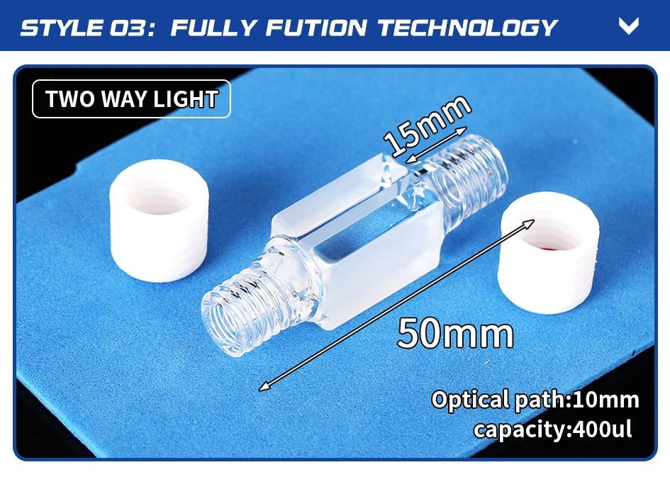 Quartz MicroFlow Cell Spiral Colorimetric Dish UV Transparent | NEXACULE - Flow Cuvettes