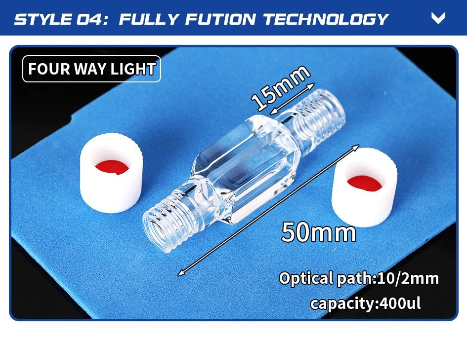 Quartz MicroFlow Cell Spiral Colorimetric Dish UV Transparent | NEXACULE - Flow Cuvettes