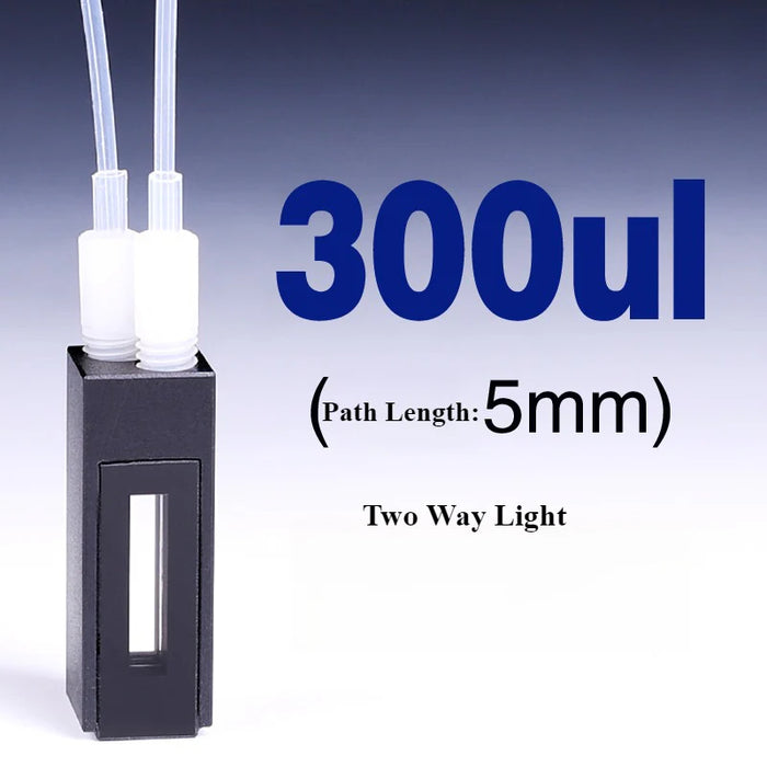 60ul-600ul Quartz Flow Cuvette Quartz Cell Two Way Light | NEXACULE - Flow Cuvettes