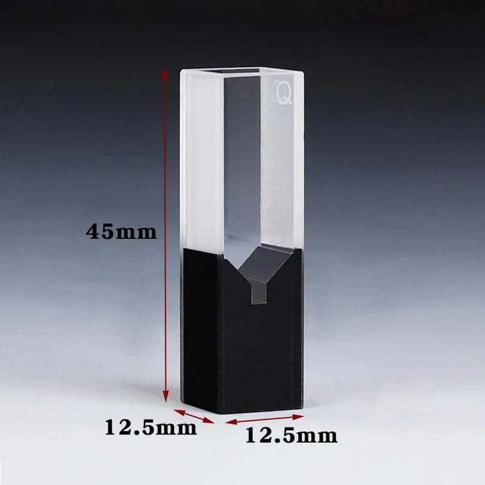 50ul Sub-Micro Quartz Cell with Black Walls and Lid for Lab | NEXACULE - Subminiature Cuvettes