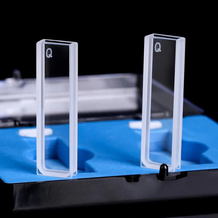 2pcs Quartz Cuvette Cells with Lid for Spectrophotometer Lab | NEXACULE - UV Quart Cuvettes