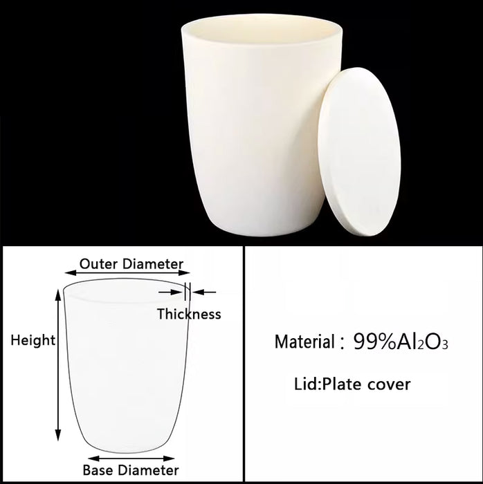 99% Ceramic Alumina Crucibles Aluminum Oxide Crucible Arc | NEXACULE - Alumina crucibles
