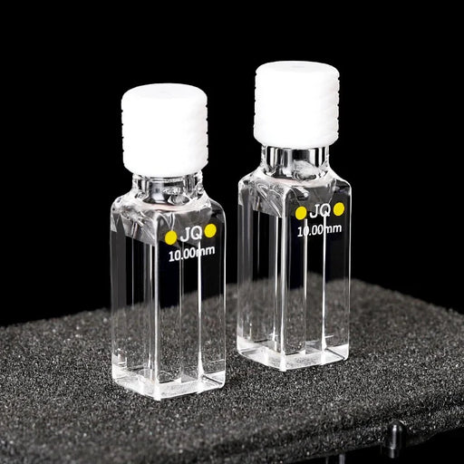 Quartz Cuvette Cell with Screw Cap UV Closed Four Way Light | NEXACULE - Subminiature Cuvettes