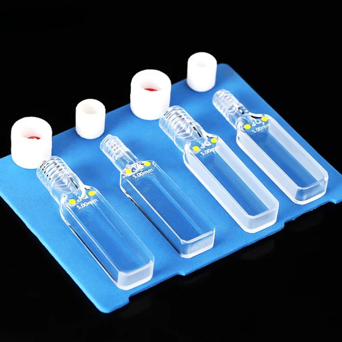 5mm Quartz Thread Colorimetric Dish UV Spiral Quartz Bottle| NEXACULE - Sealed Cuvettes