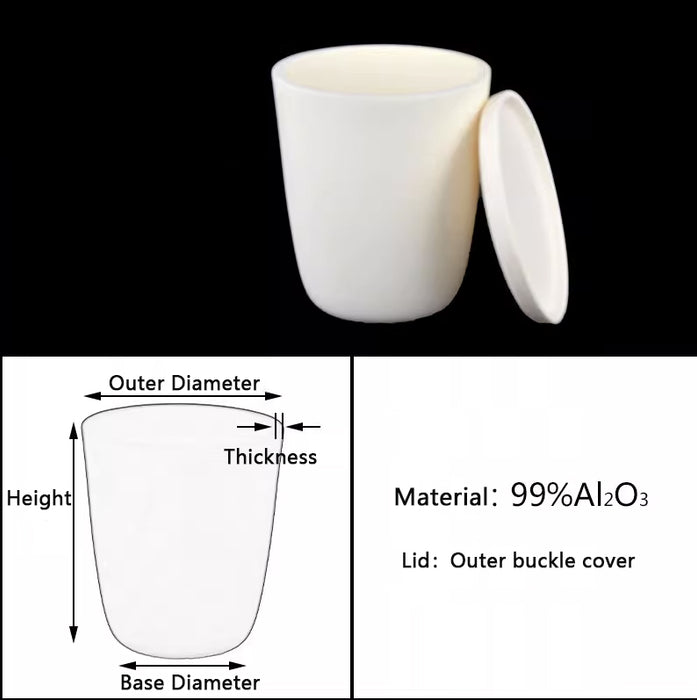 99% Ceramic Alumina Crucibles Aluminum Oxide Crucible Arc | NEXACULE - Alumina crucibles