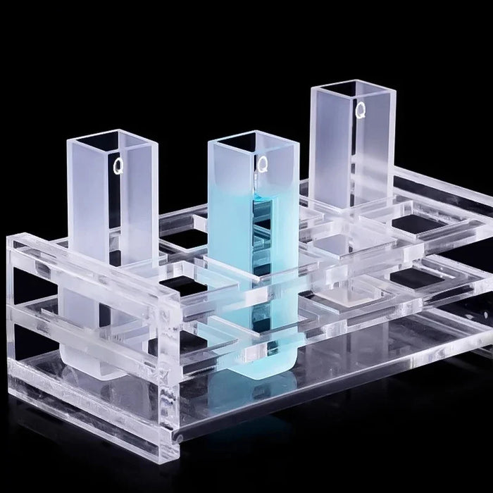 Quartz Cuvettes Standard Cells with lid and Round Bottom | NEXACULE - UV Quart Cuvettes