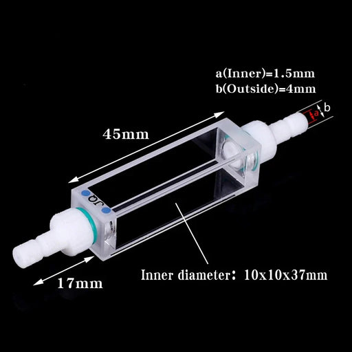3.5ml Quartz Flow Cuvette with M6 Threaded Connectors Cells | NEXACULE - Flow Cuvettes