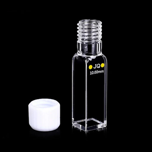 Quartz Fluorescence Cuvette Cell with Screw Cap 10mm for Lab| NEXACULE - Sealed Cuvettes
