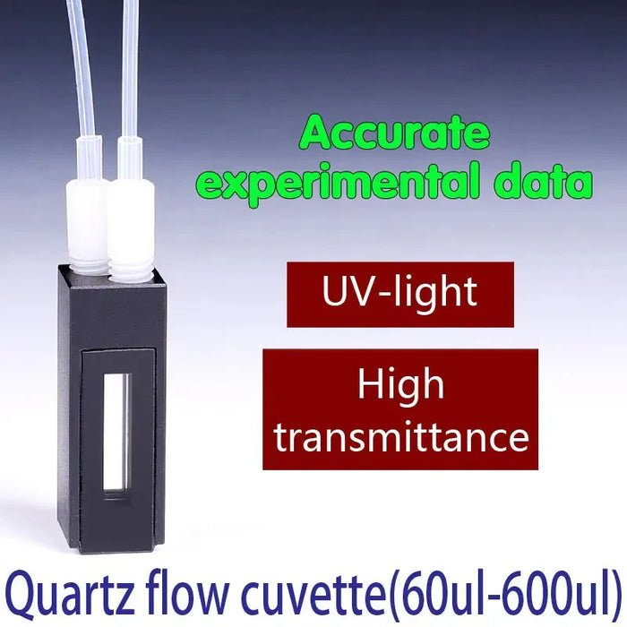 60ul-600ul Quartz Flow Cuvette Quartz Cell Two Way Light | NEXACULE - Flow Cuvettes