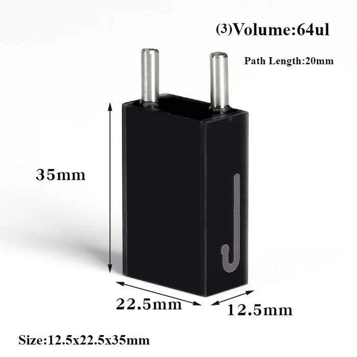 Quartz Fluorescence Flow Cuvette with Stainless Tube | NEXACULE - Flow Cuvettes
