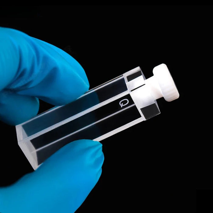 Standard Quartz Fluorescence Cuvette Cell with Stopper 10mm | NEXACULE - Sealed Cuvettes