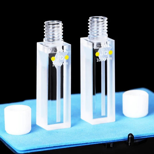 700ul Quartz Cuvette Cell with Screw Cap 10mm Two way Light | NEXACULE - Subminiature Cuvettes