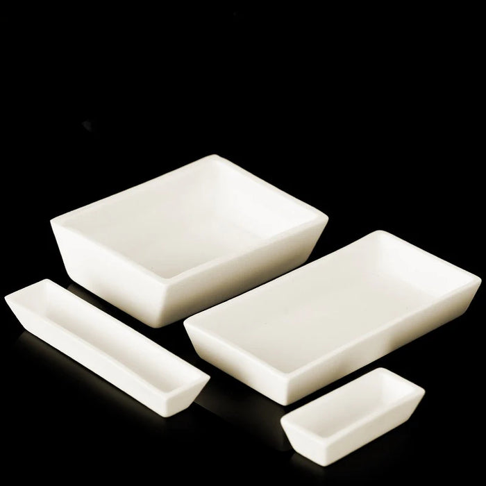 99Alumina Ceramic Aluminum Melting Crucible Boats Trapezoid | NEXACULE - Alumina Ceramic