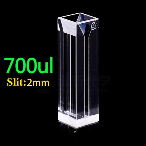 700ul Quartz Cuvettes Cells 10mm UV Four Way Light Slit 2mm| NEXACULE - Subminiature Cuvettes