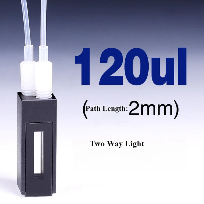 60ul-600ul Quartz Flow Cuvette Quartz Cell Two Way Light | NEXACULE - Flow Cuvettes
