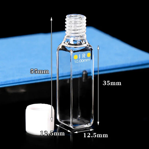 Infrared Quartz Fluorescence Cuvette 10mm Cell with Screw Cap | NEXACULE - Infrared Ray Cuvettes