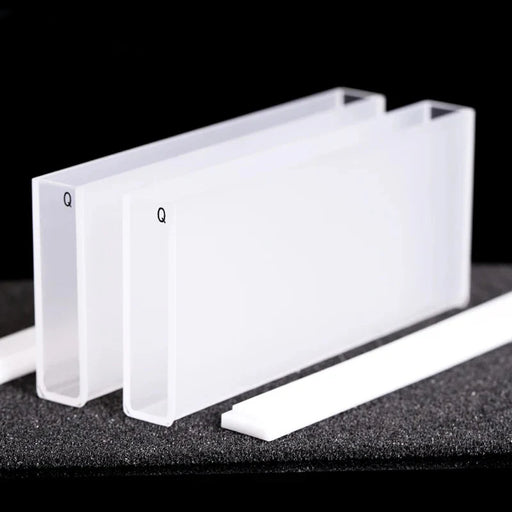 2 pcs Quartz Cuvette Cells100mm JGS1 for Spectrophotometer Lab | NEXACULE - UV Quart Cuvettes