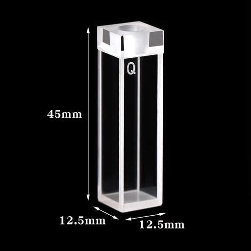 Standard Quartz Fluorescence Cuvette Cell with Stopper 10mm | NEXACULE - Sealed Cuvettes