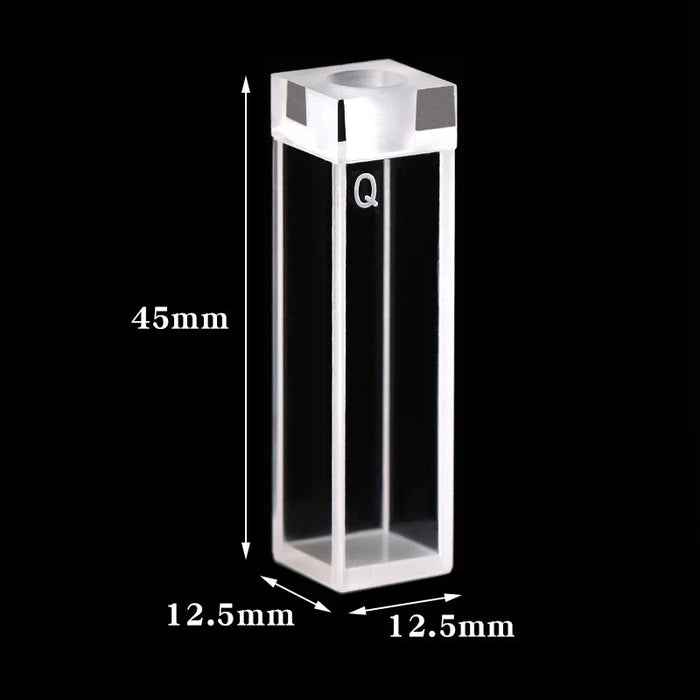 Standard Quartz Fluorescence Cuvette Cell with Stopper 10mm | NEXACULE - Sealed Cuvettes