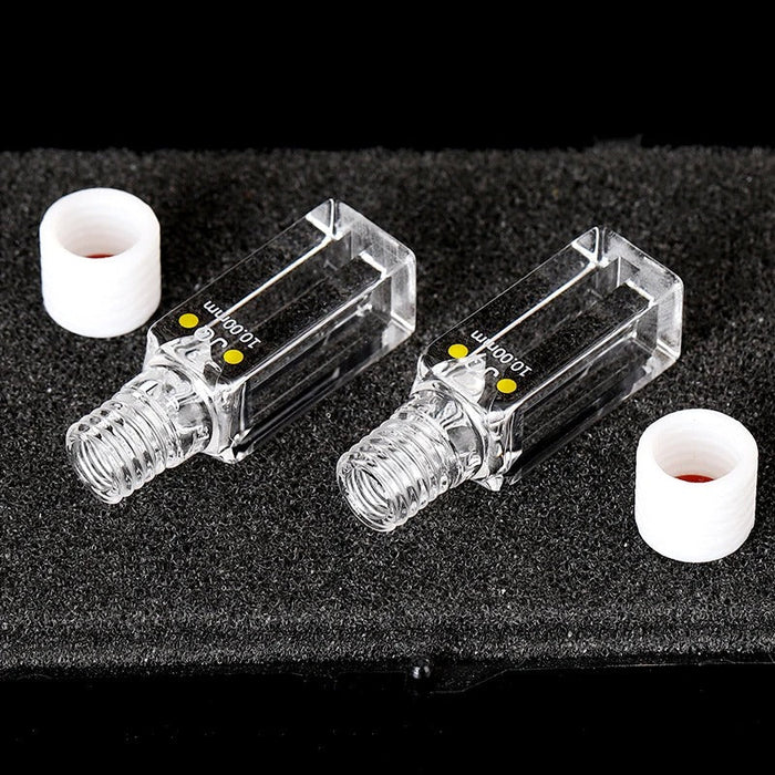 Quartz Cuvette Cell with Screw Cap UV Closed Four Way Light | NEXACULE - Subminiature Cuvettes