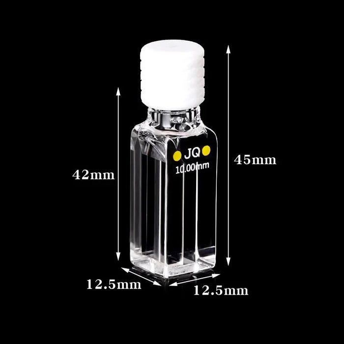 Quartz Cuvette Cell with Screw Cap UV Closed Four Way Light | NEXACULE - Subminiature Cuvettes