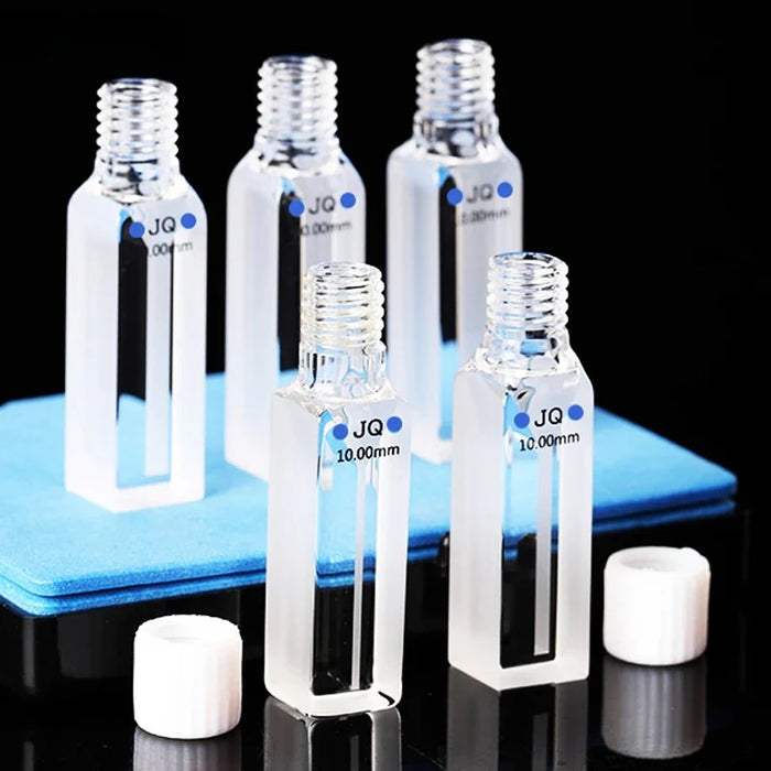 Micro Quartz Screw Sealed Cuvette Cells with lid 350ul-1750ul | NEXACULE - Subminiature Cuvettes