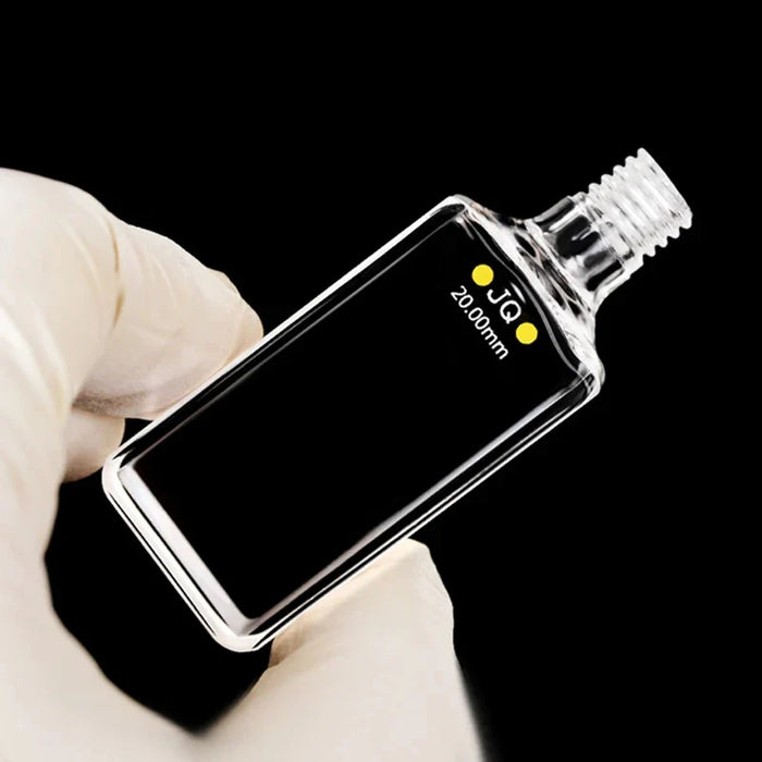 17ml Quartz Cell with Screw Cap 20mm Quartz Screw Bottle | NEXACULE - Sealed Cuvettes