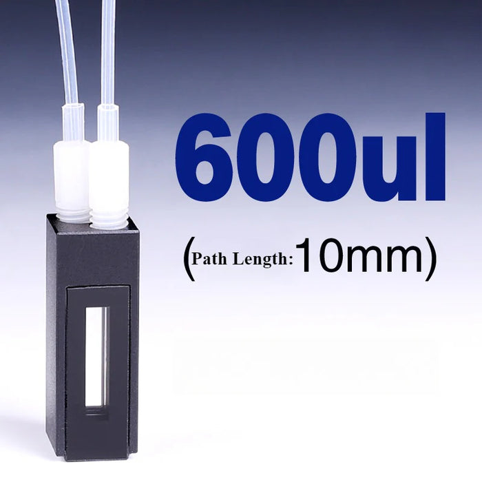 60ul-600ul Quartz Flow Cuvette Quartz Cell Two Way Light | NEXACULE - Flow Cuvettes