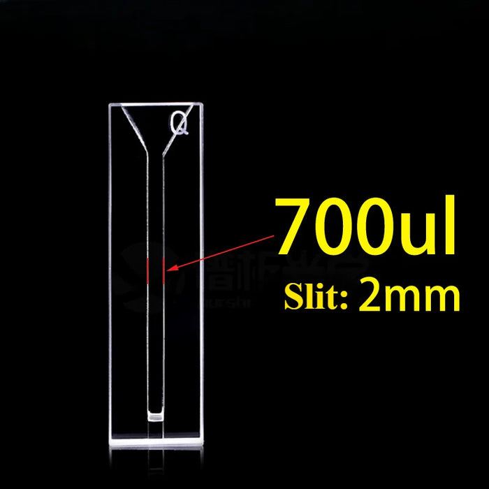 700ul Quartz Cuvettes Cells 10mm UV Four Way Light Slit 2mm| NEXACULE - Subminiature Cuvettes