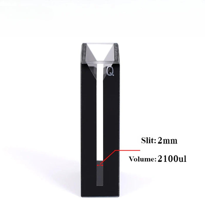 2100ul Sub-Micro Quartz Cell with Black Walls Two way Light | NEXACULE - Subminiature Cuvettes
